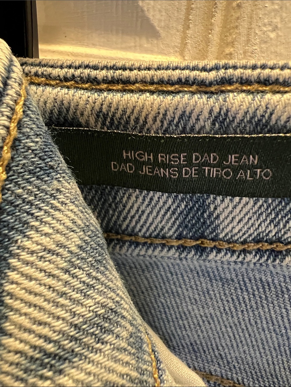 Light Wash Women’s High Rise Jeans with Floral Patchback Pockets - Picture 7 of 7